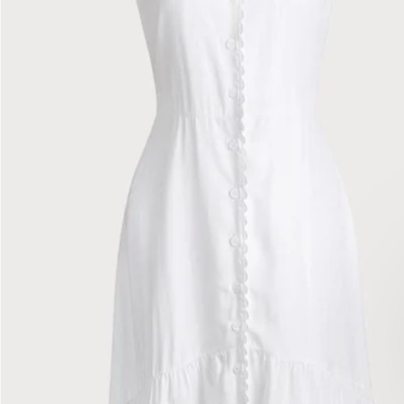 RIHOAS White Button Down Lapel Sundress - Picture 3 of 9